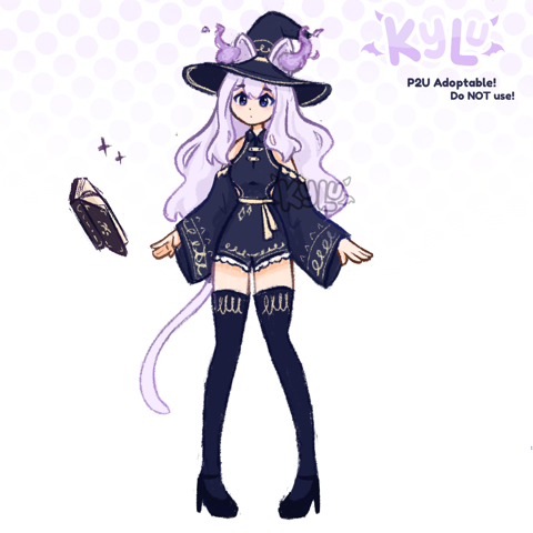 Purple Cat Girl Witch Adoptable! - KyLu's Ko-fi Shop - Ko-fi ️ Where ...