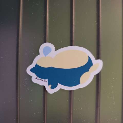 Snorlax - Pokemon sticker commission 