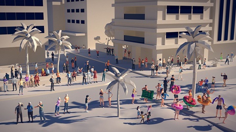 Low Poly People Mega Pack Architecture  Demo.