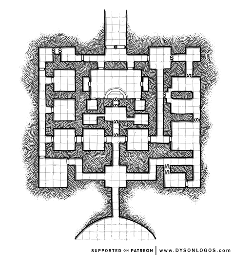 Making a Forever Dungeon Map for D&D
