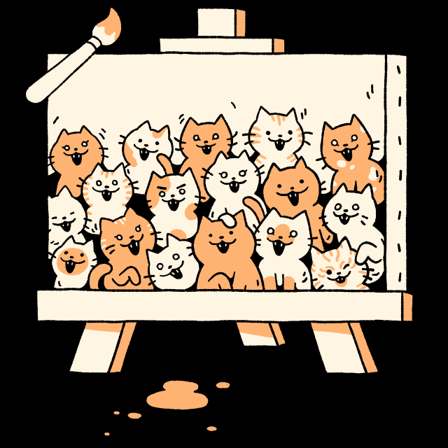 Portrait of Yelling Cats