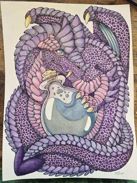 A purple potion dragon!