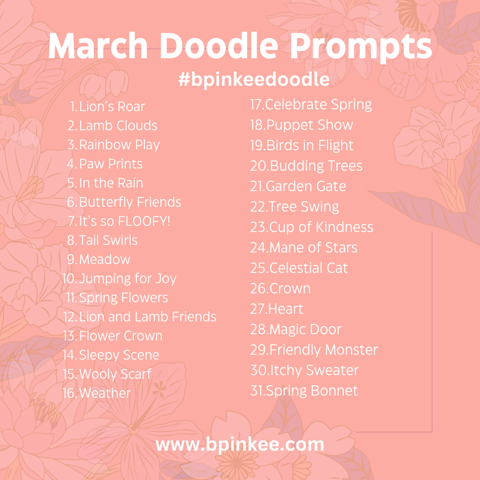 March Prompt List