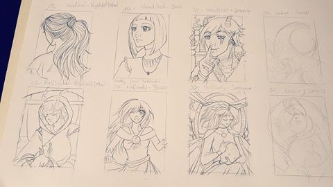 Drawing ACEO Cards 