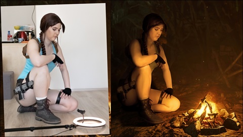 Lara Croft before and after