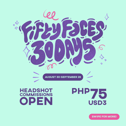 50 Faces 30 Days - Headshot Commissions are Open!