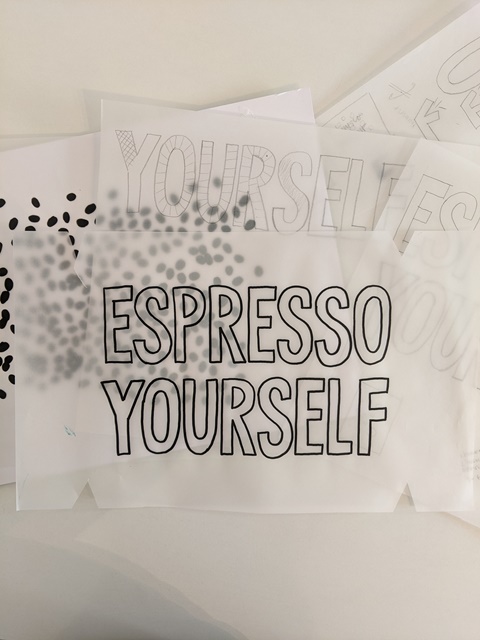 Espresso Yourself: early sketches