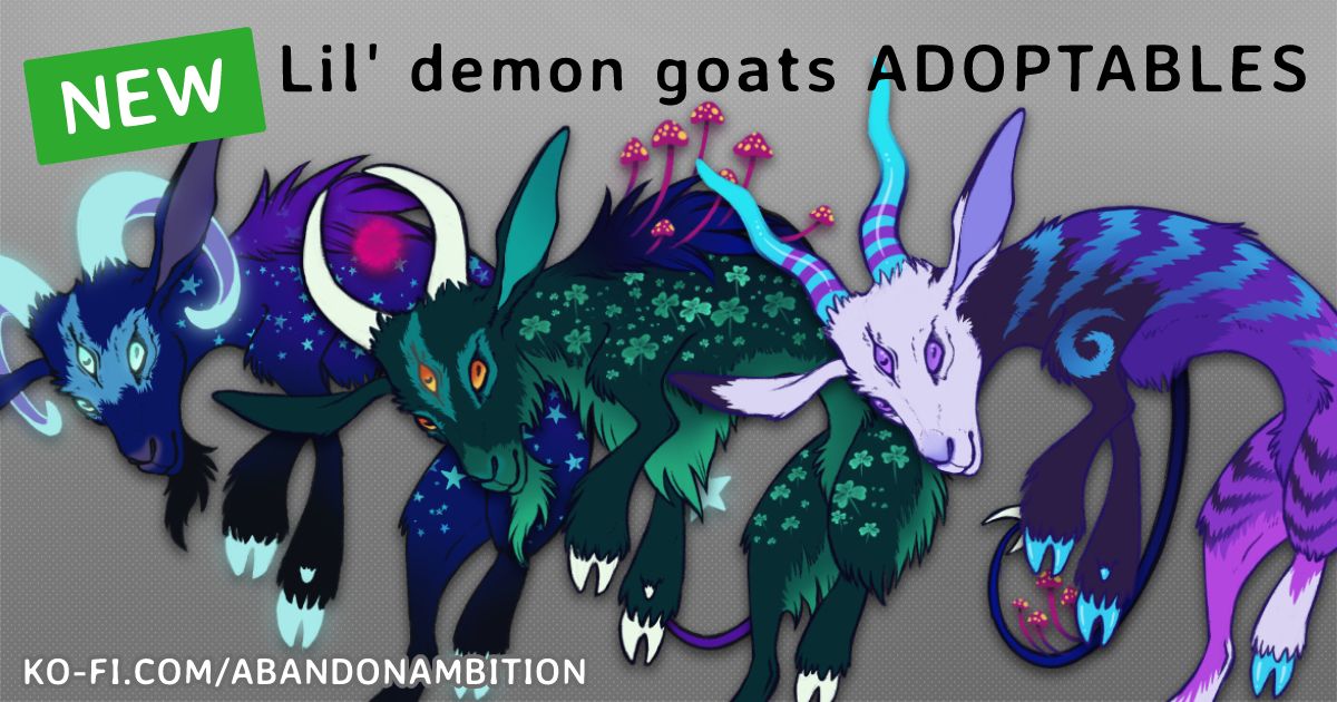 NEW! More lil' demon goats adoptables have dropped