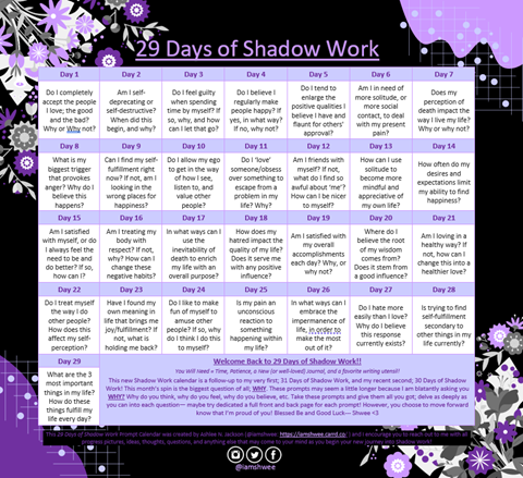 💜🕯️ 29 Days of Shadow Work 🕯️💜