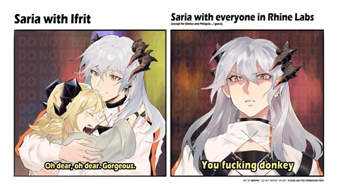 Saria with Ifrit vs everyone in Rhine Labs
