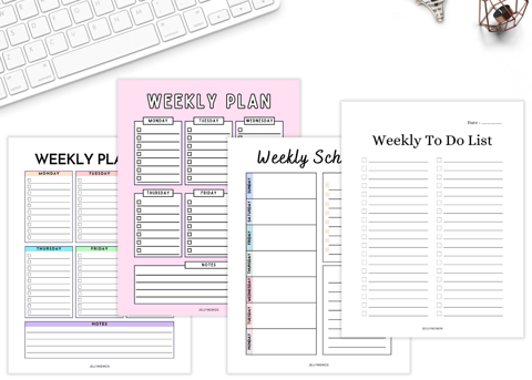 Weekly to do list printables & digital planners!