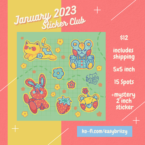 January 2023 Sticker Club!