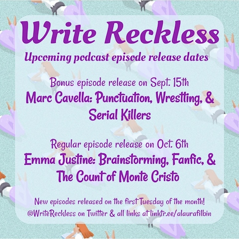 Write Reckless podcast episode release dates! 