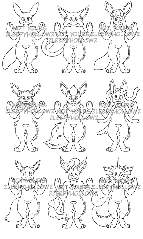 Eeveelution Pokemon Base - ZleepyHollowz's Ko-fi Shop - Ko-fi ️ Where ...