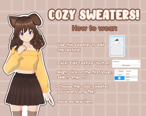 Cozy Autumn/Winter Sweaters (RECOLORS) - Daisie Doodle's Ko-fi Shop - Ko-fi  ❤️ Where creators get support from fans through donations, memberships,  shop sales and more! The original 'Buy Me a Coffee' Page.