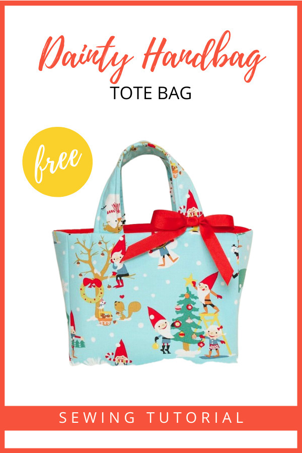 The Dainty Handbag Tote Bag FREE tutorial
