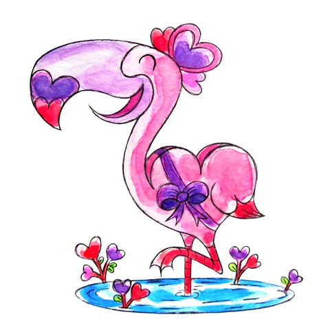 Monster of the Day 2965 Flamingo Heart Monster! 