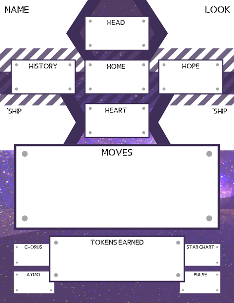Character Sheet Layout for unreleased game