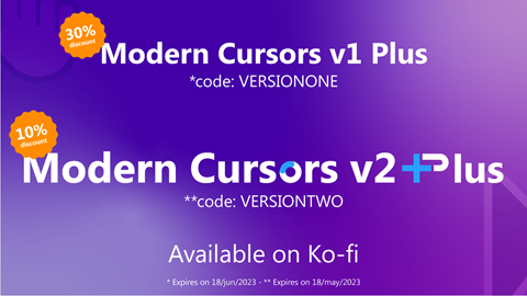 Modern Cursors v1 & v2 Plus offers!