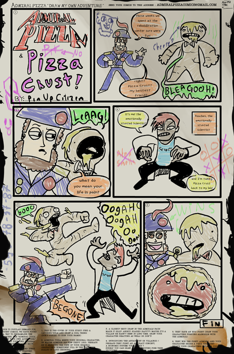NEW Admiral Pizza draw your own adventure comic! 