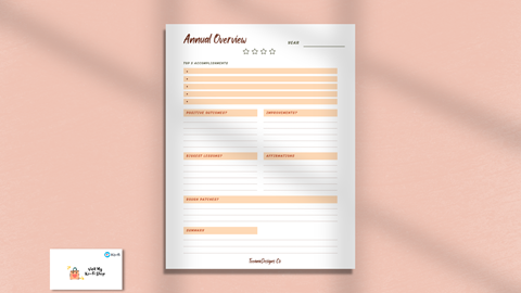 Annual Overview Planner - tee’s designs 's Ko-fi Shop