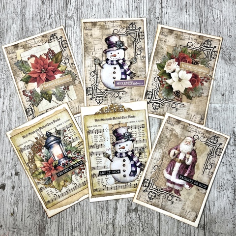 Junk Journal Style Christmas Cards