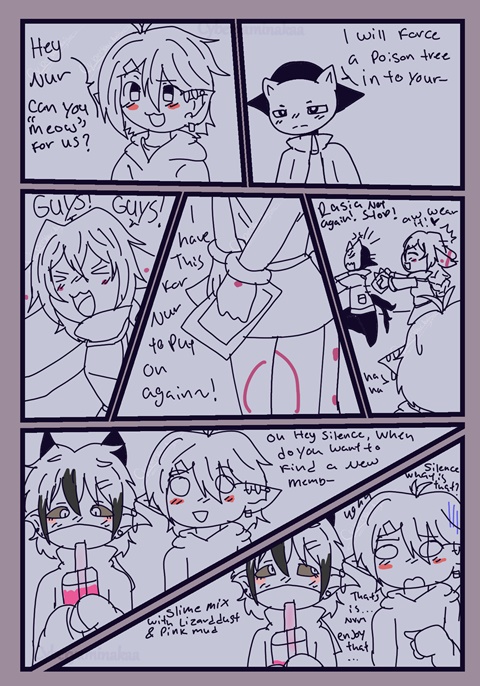 [5- 22 -23] doodle comic with Silence in his group