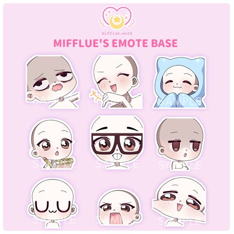 mifflue's Emote Base Bundle (9 Emotes) - mifflue's Ko-fi Shop - Ko-fi ️ ...