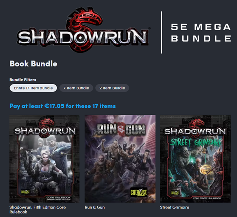 Humble Book Bundle – Shadowrun 5e Megabundle