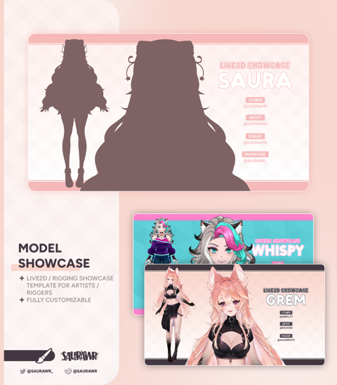 F2U] ・ live2d / rigging showcase - Saura 🦕's Ko-fi Shop