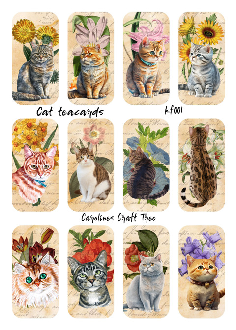 cat teacard kf001 - Carolines Craft Tree's Ko-fi Shop - Ko-fi ️ Where ...