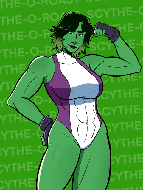 She-Hulk with a Wolf Cut