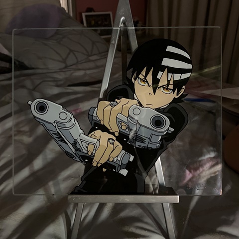 Death The Kid from Soul Eater on glass