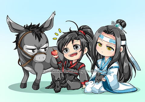  WangXian, Li'l Apple, and bunnies!