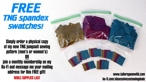 Free TNG spandex swatches!