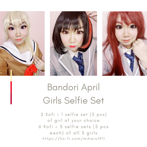 Bandori April Girls Selfie Set
