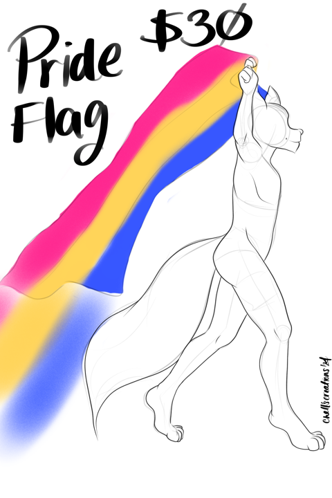 Pride Flag YCH $30 [OPEN] 20 Slots