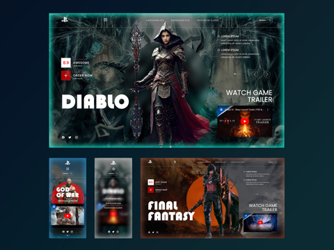 Dynamic & Responsive Gaming Website Landing Page | HTML, CSS ...