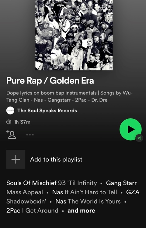 Pure Rap / Golden Era Playlist