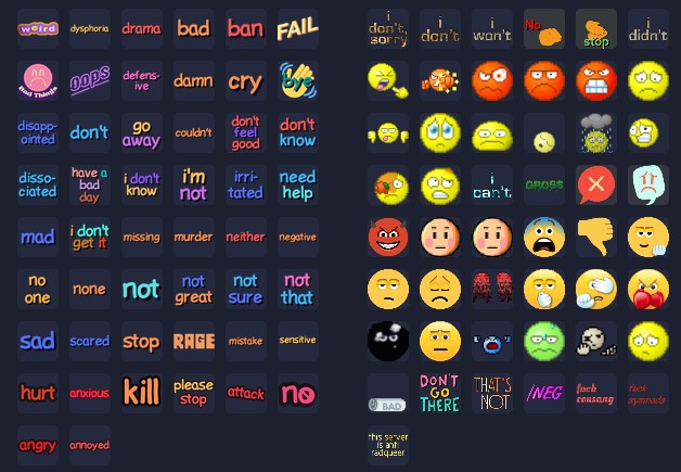 Negative/Rude Word Emojis Server is open!