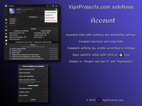 Account (VipsProjects.com solutions)