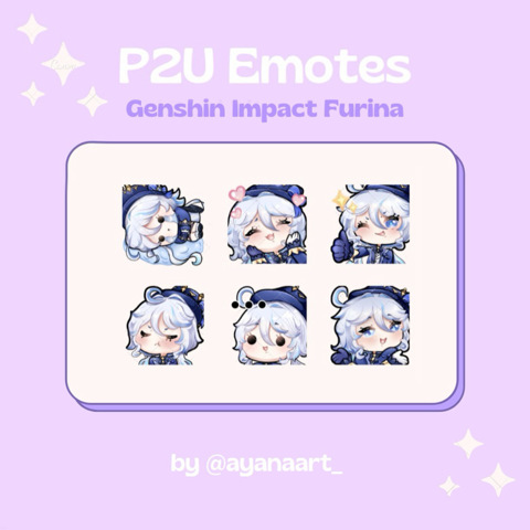 Furina Emote Pack - Ayana's Ko-fi Shop - Ko-fi ️ Where Creators Get 