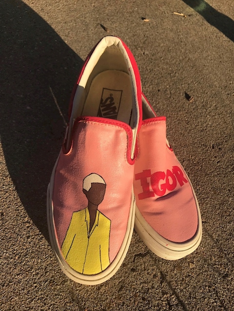 Tyler the creator painted hot sale vans