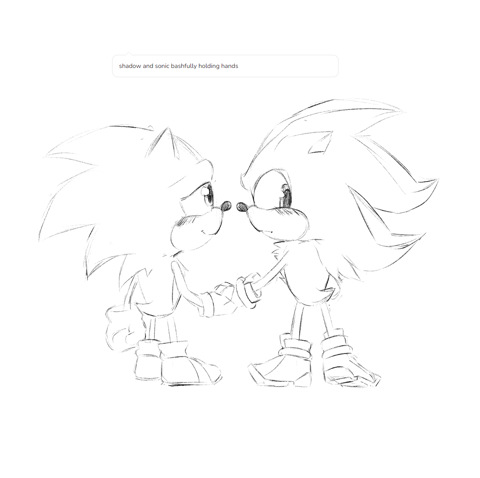 sonic x shadow holdin hands for em 