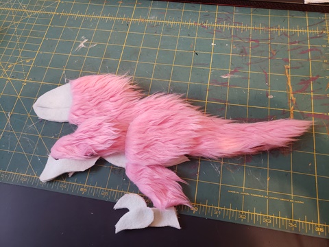 Cotton candy raptor chick!