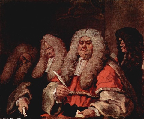 Hogarth, The Bench, 1758.
