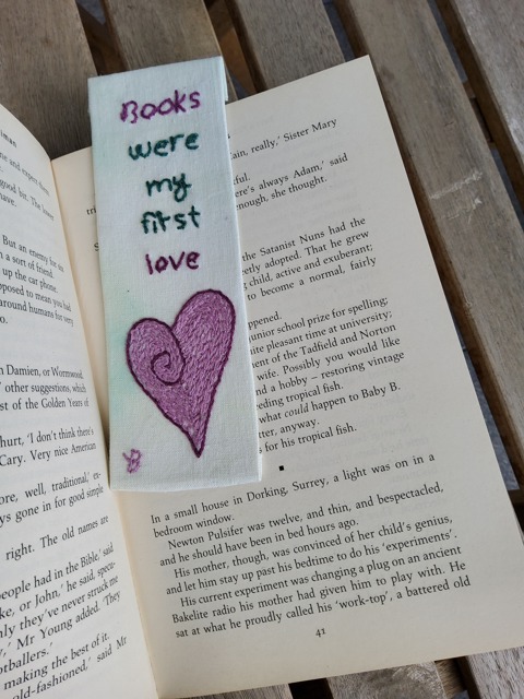embroidered bookmark 