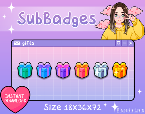 Gifts Sub Badges - RiriGurin's Ko-fi Shop - Ko-fi ️ Where Creators Get ...