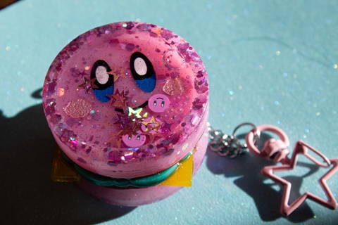 Kirby Burger keychain!