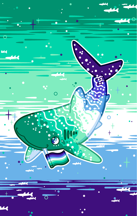 Gay Pride Whale Shark Wallpaper